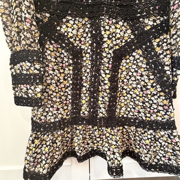 Topshop crochet detail and floral print minidress - Picture 4 of 8